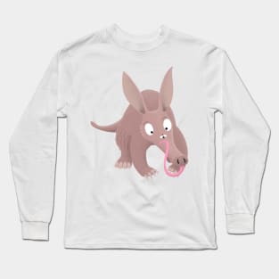 Cute funny aardvark cartoon Long Sleeve T-Shirt